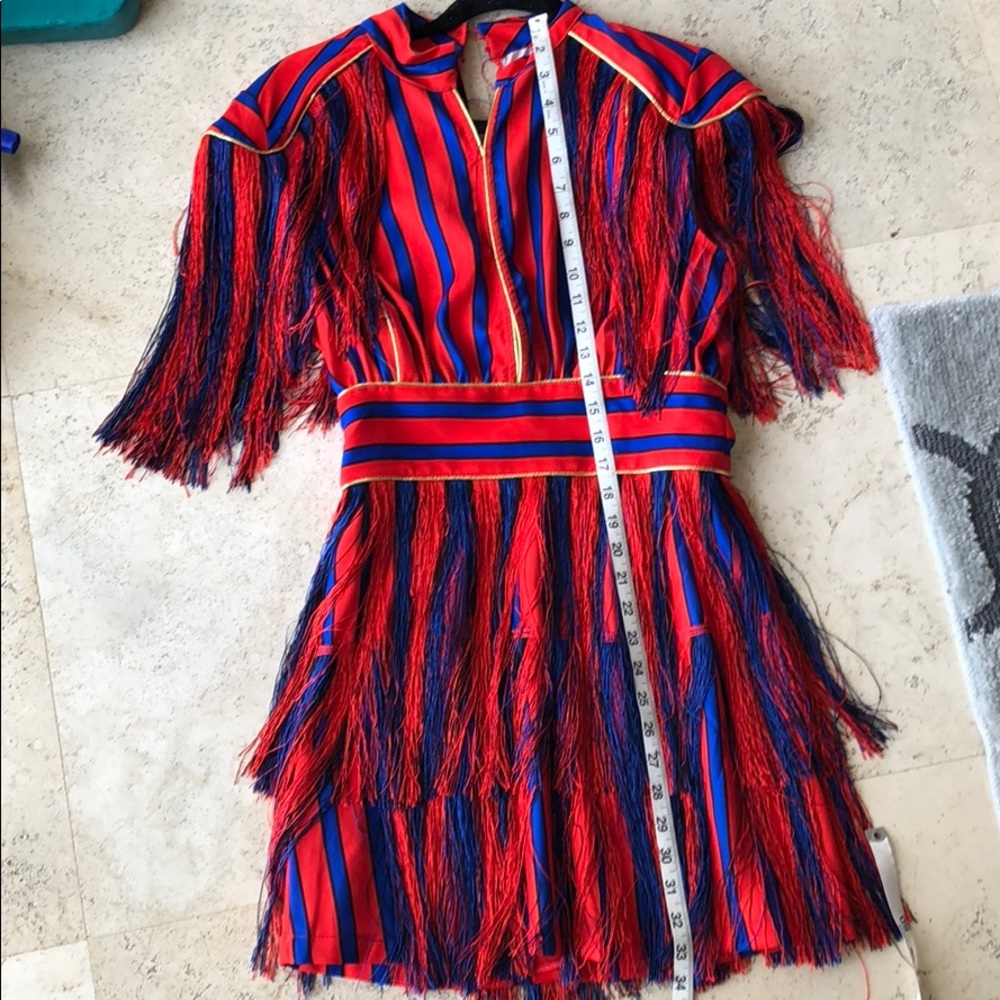 Red and blue dress - Picture 5 of 7